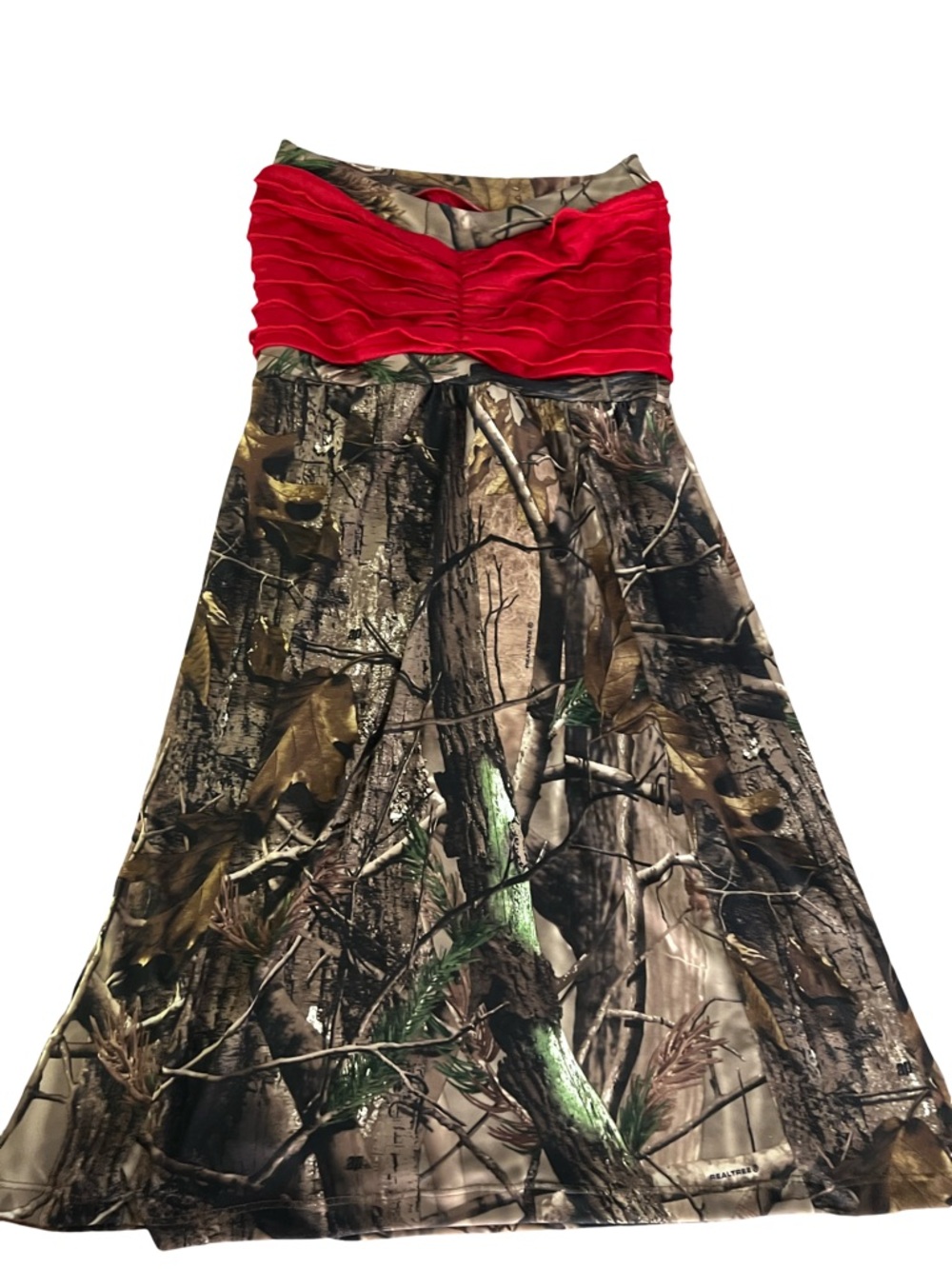 Red Top Camo Bridesmaid Dress Camo Wedding Dress Camouflage